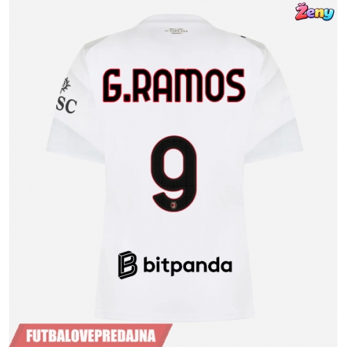 Lacne Ženy Futbalové dres AC Milan Goncalo Ramos #9 2026-27 Krátky Rukáv - Preč